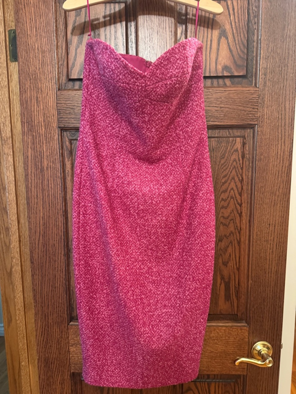 Michael Kors Strapless Fuschia Bustier Midi Dress in Size 4